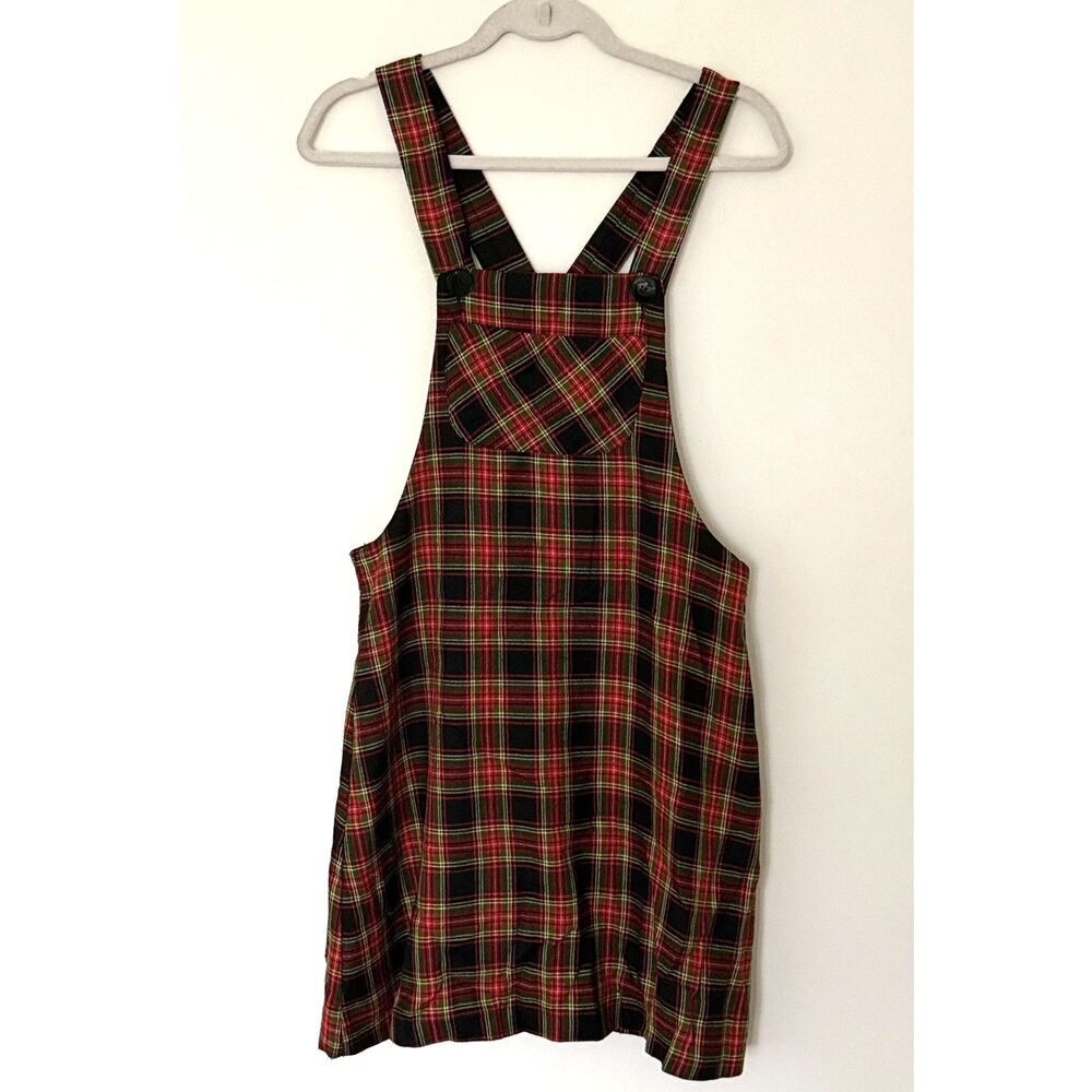 VTG Cape Isle Knitters Plaid Tartan Pinafore Jumper Retro Preppy Dress No Sz Tag